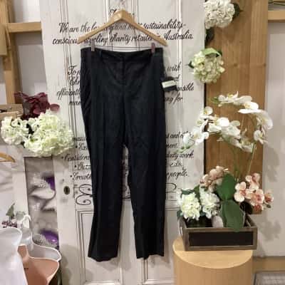 STITCHES BRAND! Womens  Size 12 Wide Leg Pants Black! BNWT! MADE WITH 100% LINEN! EXCELLENT ADDITION TO YOUR WARDROBE! GREAT FOR ANY SEASON! LIGHTWEIGHT!
