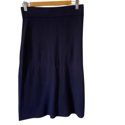 Oxford Woman Womens Size 8 Stella Knitted Skirt Navy Blue 