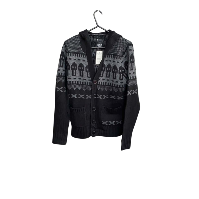 Cotton On Mens  Size S Button-down Cardigan Black  / Grey 