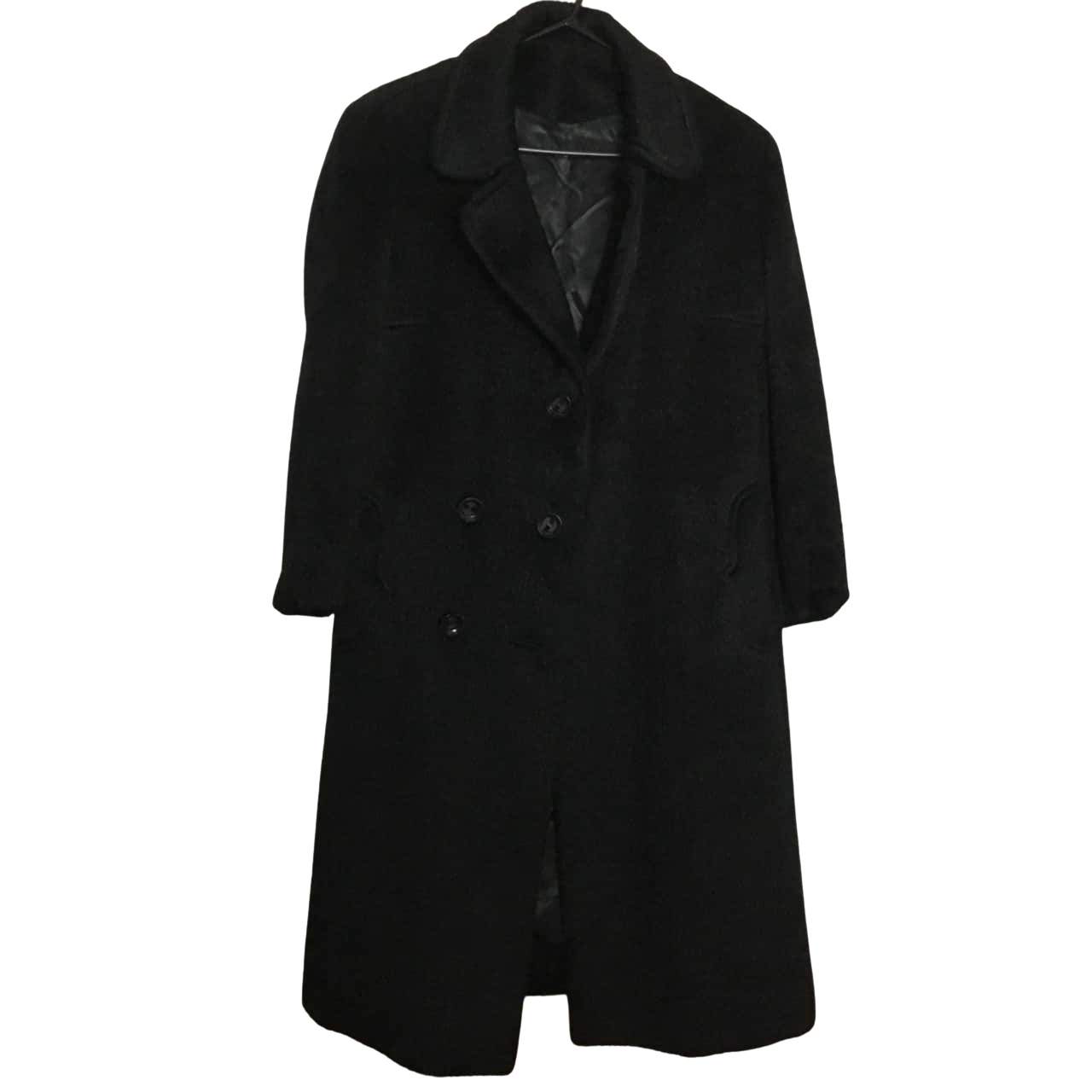 Vintage Black Pure Mohair Coat Made in England Size S/M(s)
