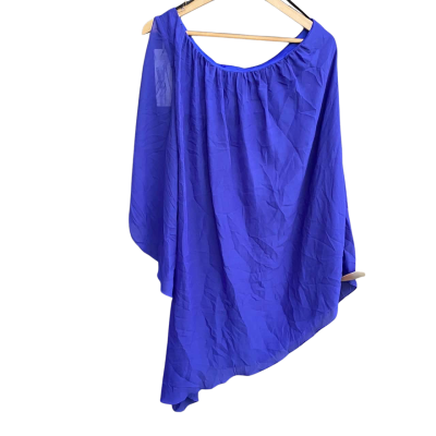 Langhem Womens  Size 10 One Shoulder Cobalt Blue Dress 