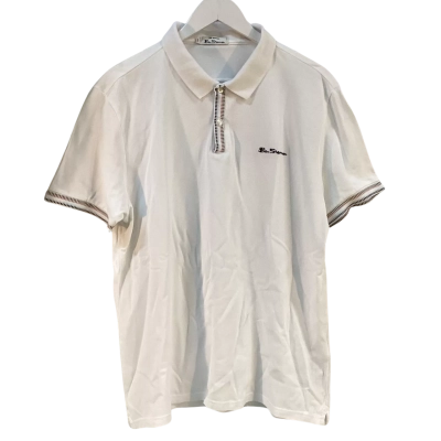 Ben Sherman Mens Size XL Polo Shirt White 