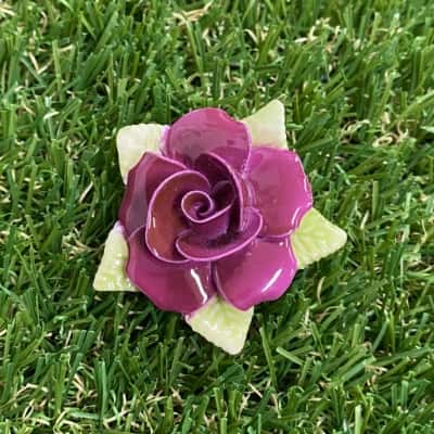  Womens Coalport English China Rose Brooch