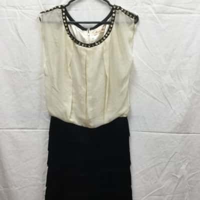 Alannah Hill Womens Size 6 Black/ Cream Dress