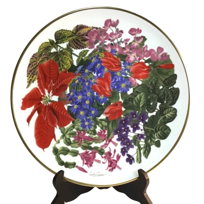 Franklin Porcelain Flowers of the Year December 