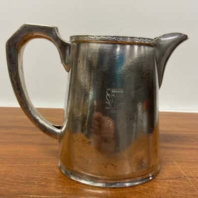 Vintage Shaw Savill Line Walker and Hall silver plated jug