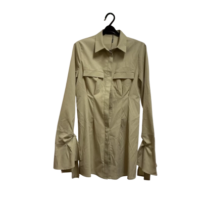 Pretty Little Thing Womens  Size 14 Long Sleeve Top Beige 