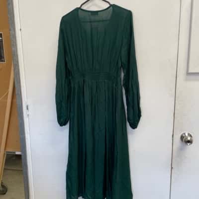 slim fit dress slacks Zaha Modal Dress in Bottle Green – Zubeidadiaries main image 0