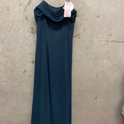  Womens  Size 10 Cocktail Dress / Formal Dress / Shoestring Strap Dress Blue 
