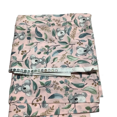 Cute Koala Print Cotton Mix Fabric 108 x 200 cm.  Fab4