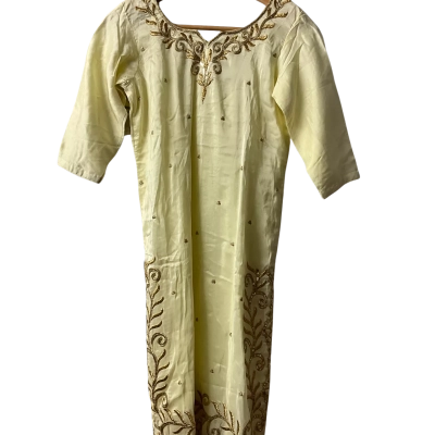  Womens Size S 3/4 Sleeve Top Gold / Yellow 
