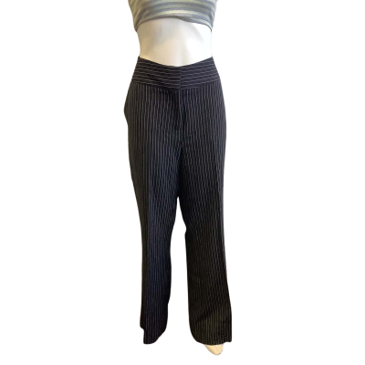 BNWT City Chic Women's Size 12 Penelope Pant Black Pinstripe 