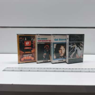 Vintage Cassette Tapes Lot ABBA Neil Diamond Cat Stevens Rod Stewart 70s Rock