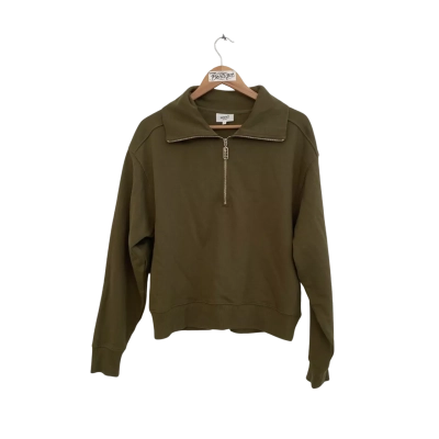 Seed Heritage Womens  Size S Quarter Zip Jumper Olive 