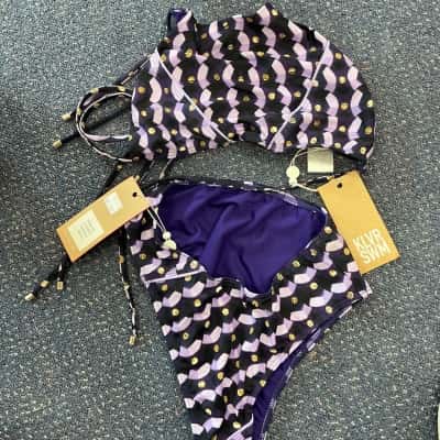  Womens  Size 6 Bikini Set Purple 
