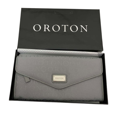 Oroton Womens Clutch Grey / Silver 