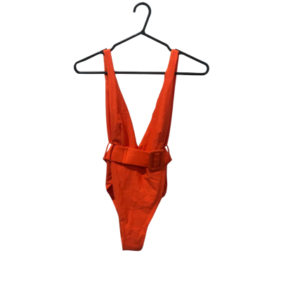 Meshki Orange One-Piece With Belt Size Small 