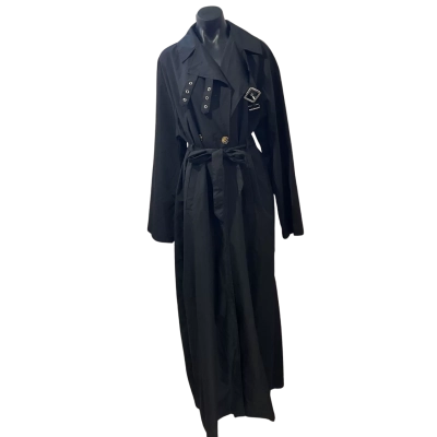 Shein Womens  Size L tall Trench Coat Black  