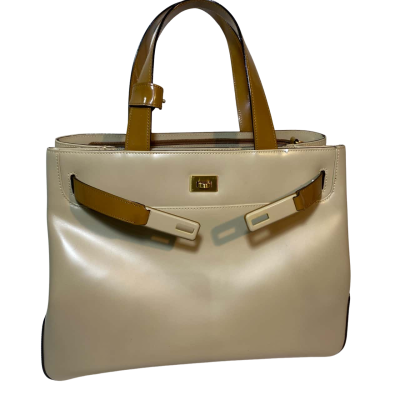  Womens Handbag Cream 10x26x35 cm