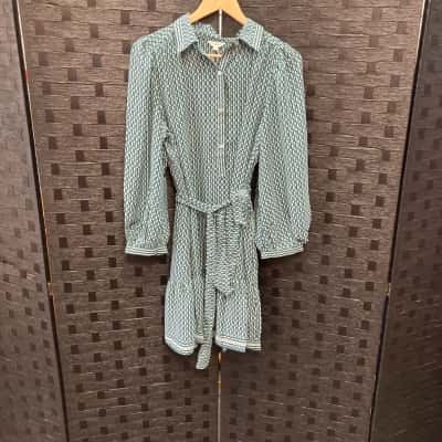 Max Studio Womens  Size L Blue / Green / White Dress 