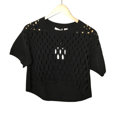 Sass & Bide Womens  Size XS Crew Neck Top Black  