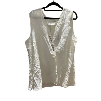 Virtuelle Womens  Size 18 Sleeveless Tunic Top White RRP $109.95