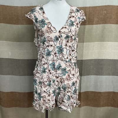 Witchery Womens  Size 16 Playsuit Floral 
