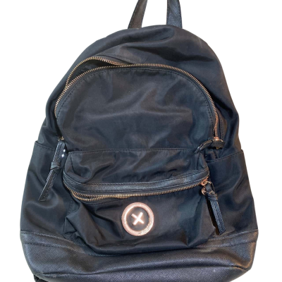 Mimco Unisex a Mimco Splendiosa backpack in black nylon with rose-gold toned hardware