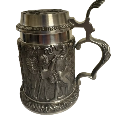 zVintage pewter Stein " Der Wilhelm Tell Krug" Produced by Franklin Mint GmbH 1977