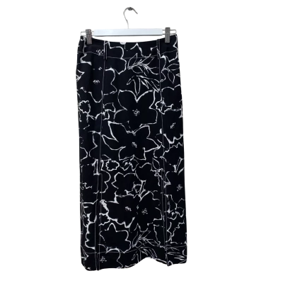 Veronika Maine Womens  A-Line Skirt / Maxi Skirt Black  / White -Size 6  