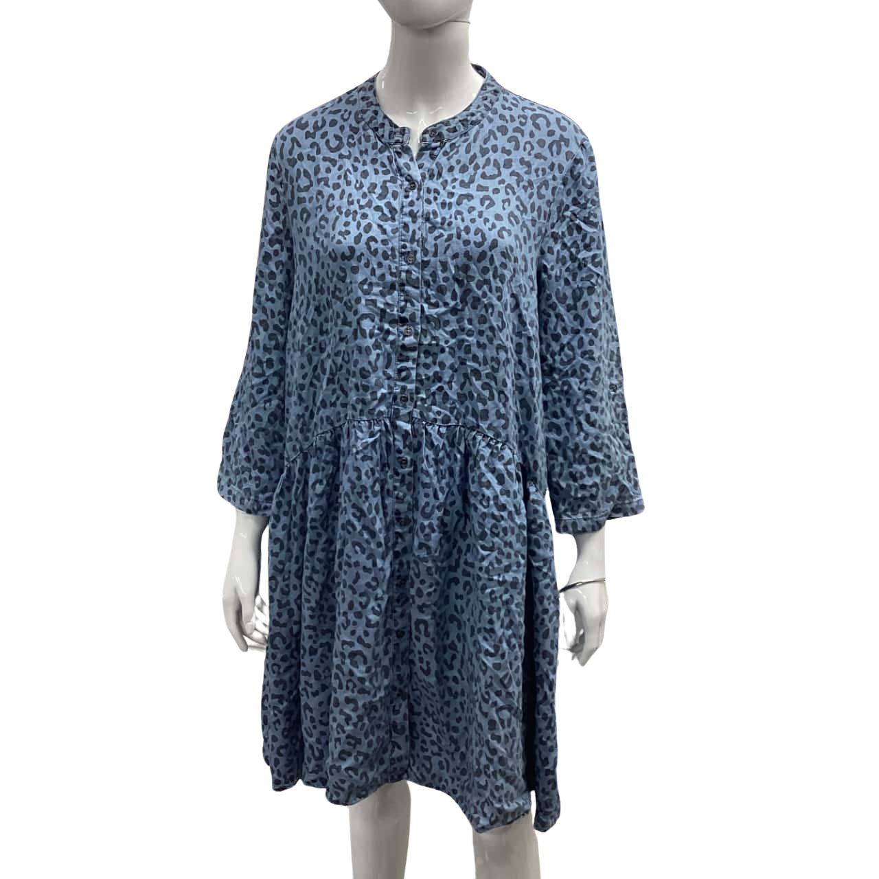 Taupe Cheetah Babydoll Dress