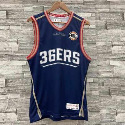 36ers Mitchell & Ness Unisex  Size S Navy Blue / Red 