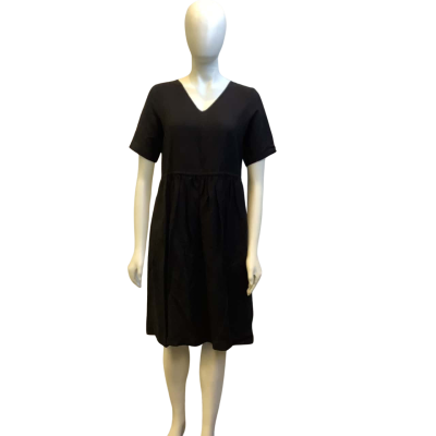 Gorman Womens  Size 8 Linen Blend Midi Dress Black 
