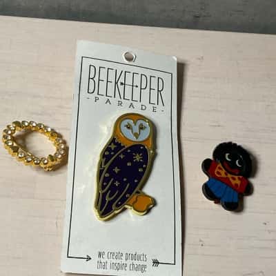 3x Owl Brooch Bundle