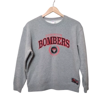 Cotton On x AFL Women's Size S Grey Essendon Bombers Sweatshirt  
