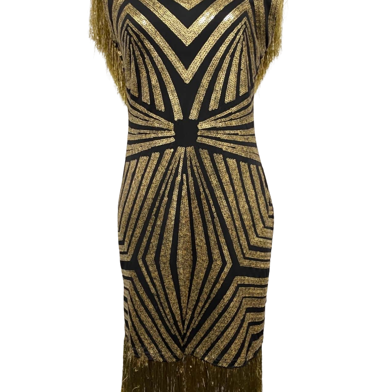 XIN PANRONG Womens Size 14 Party Dress Black / Gold (s)