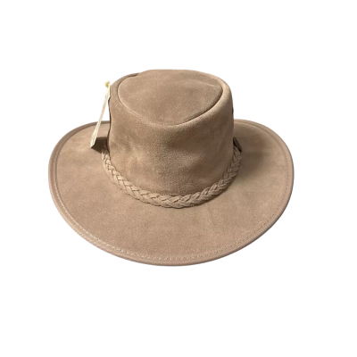 Barmah Brown Foldaway Suede Hat - Size XL