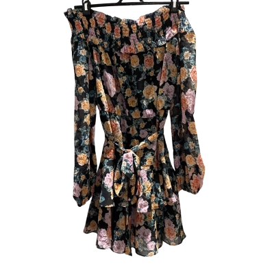 Pilgrim Womens Size 18 Mini Dress Black  / Floral 