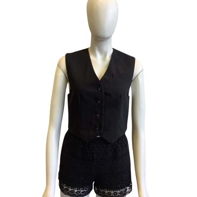 BNWT Ebby And I Women's Size 6 Regular Vest Black  
