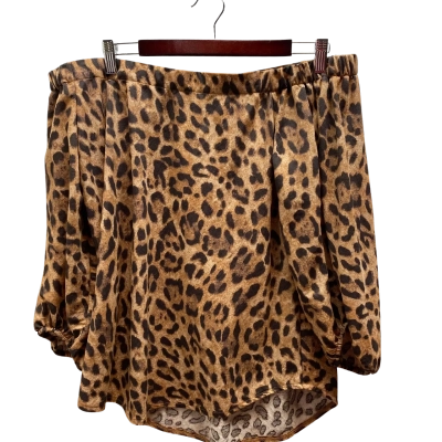 Witchery Womens  Size S Brown Animal Print Top