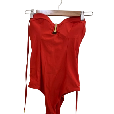 Calvin Klein Womens  Size S Bodysuit Red 