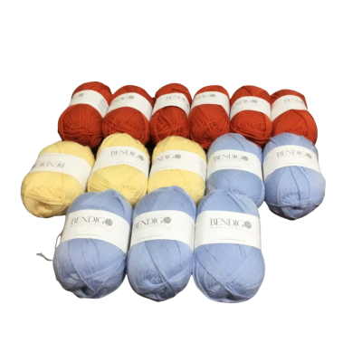 14 X Wool SKein. Multicoloured