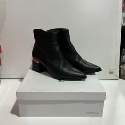 Jo Mercer Black Ankle Boots with Zip Women’s size 39