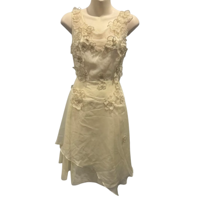Elliatt Womens  Size L Mini Dress Cream 