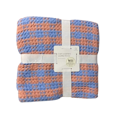 Home Brand Cam Washed Waffle Throw