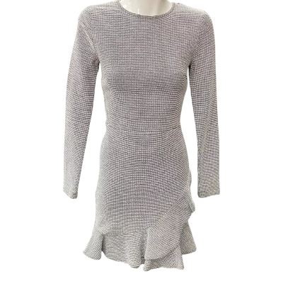 Kookai Womens  Size 34 Long Sleeve Dress Black  / Checked / White 