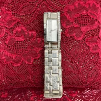 ESPRIT Stainless Steel & Clear Stones Dres Watch (Untested)