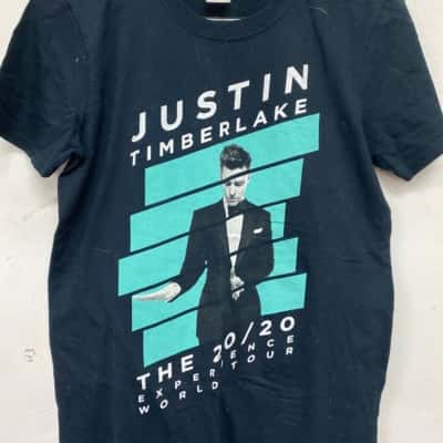 Justin Timberlake world tour Womens  Size S T-shirts Black  