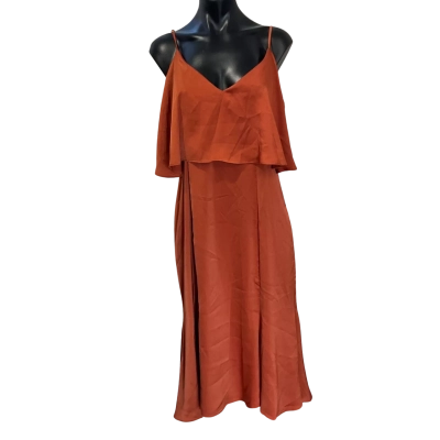 CHANCERY Womens  Size 14 Cocktail Dress Burnt Orange 