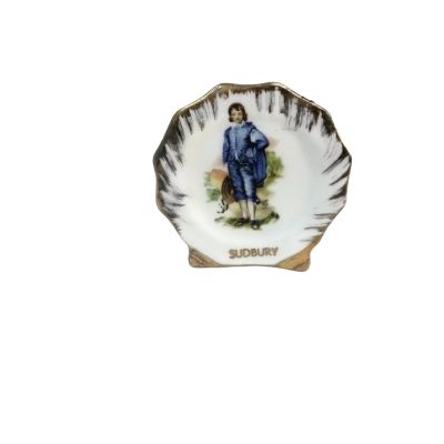 Vintage Liverpool Rd Pottery Ltd Sudbury Decorative Plate Approx 6 x 6cm